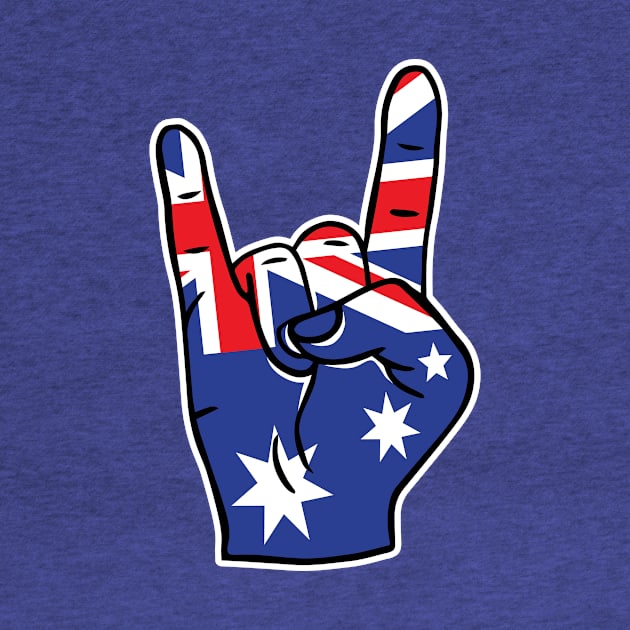 Rock On Australia // Australian Flag Rock Hand by Now Boarding